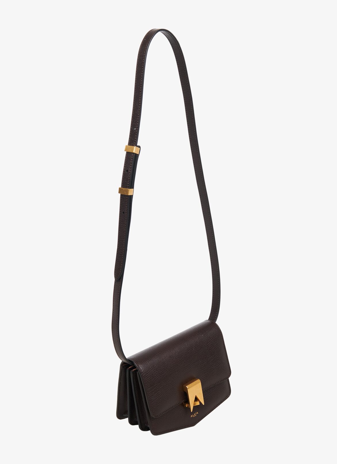 Le Papa small bag in calfskin ALAÏA DARK BROWN LE PAPA SMALL BAG IN CALFSKIN